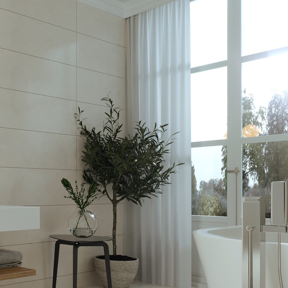 بلاط جدران بنقشة حجر رملي 592-12320، 30×90×1.0، أوريكس مطفي فاتح