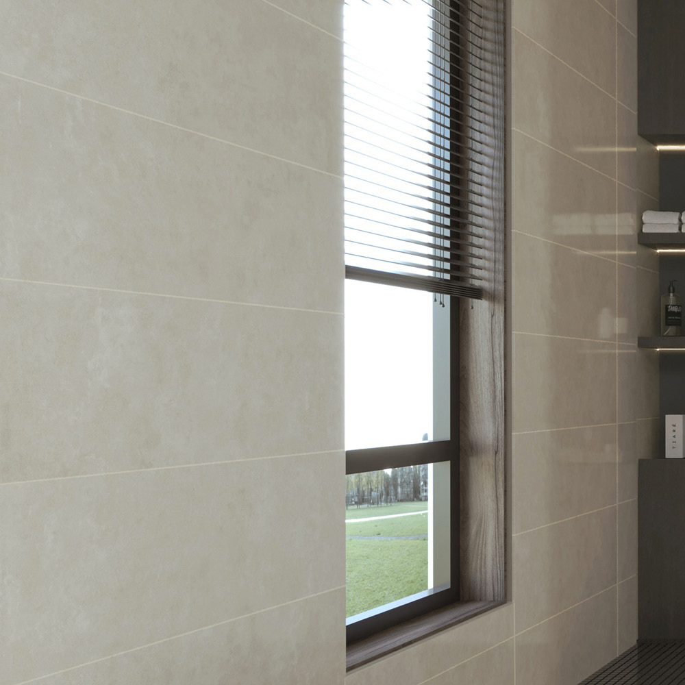 بلاط جدران بنقشة حجر غائم 592-12322، 30×90×1.0، أوريكس مطفي فاتح
