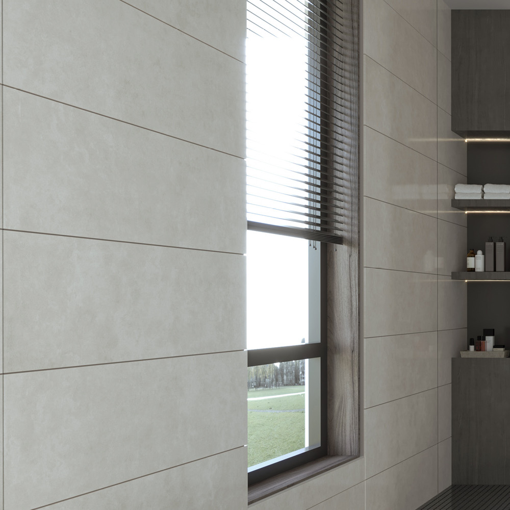 بلاط جدران بنقشة حجرية غائمة 592-12325، 30×90×1.0، أوريكس مطفي فاتح