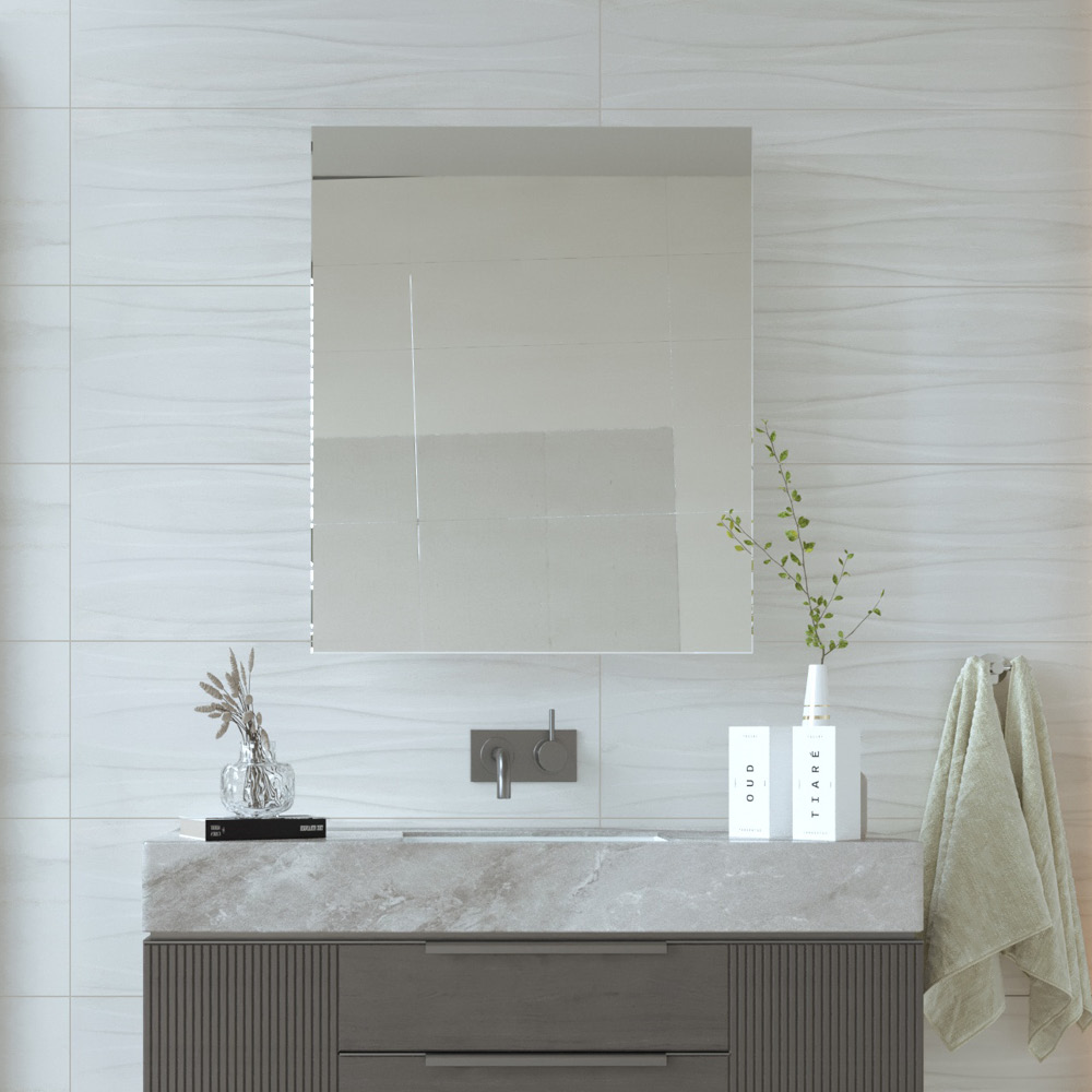 بلاط جدران رخام فاخر بعروق خطية مزخرف 592-12332، 30×90×1.0، أوريكس لامع مزخرف