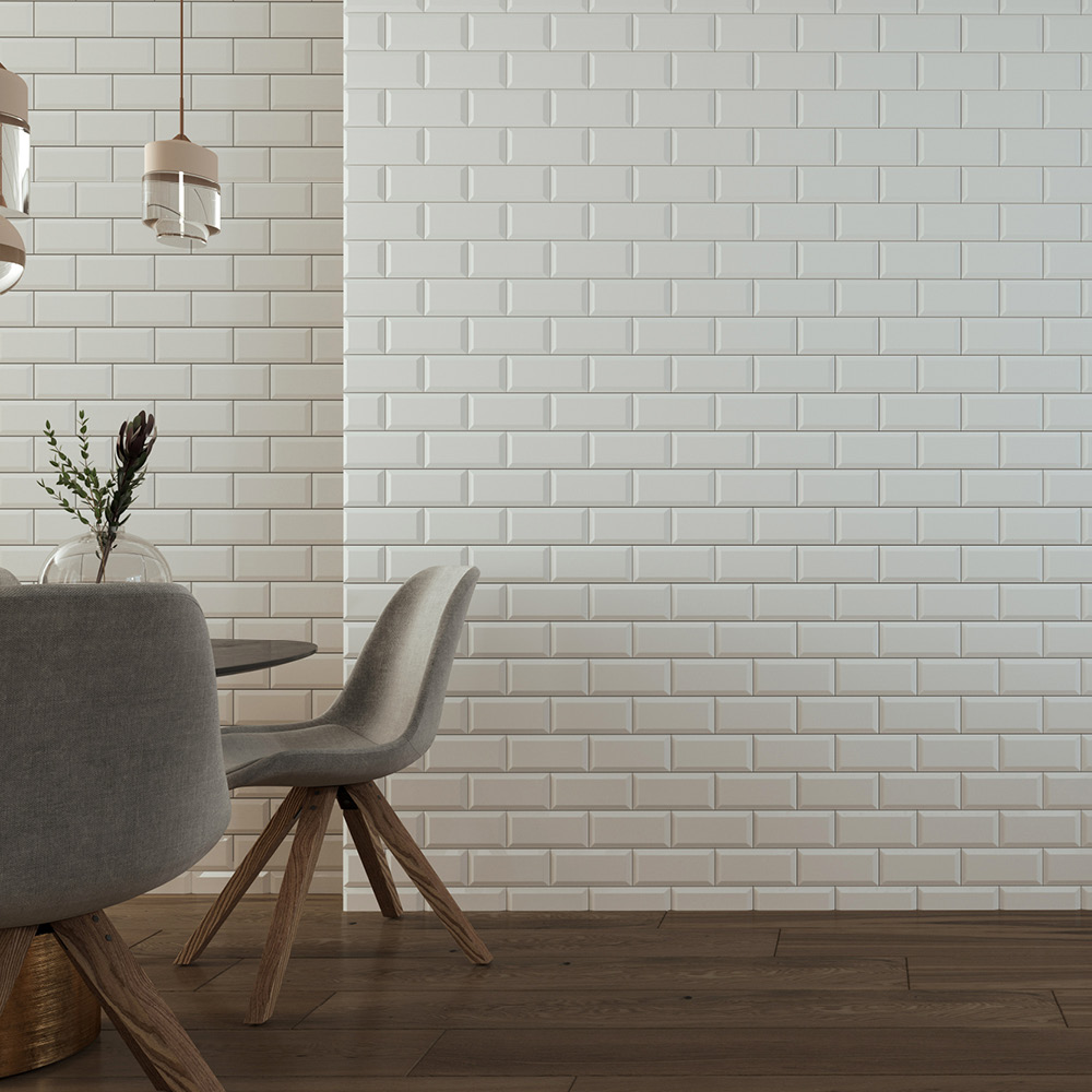 بلاط مترو BEV. T 020-12352، 10x20x0.8، أوريكس لامع فاتح