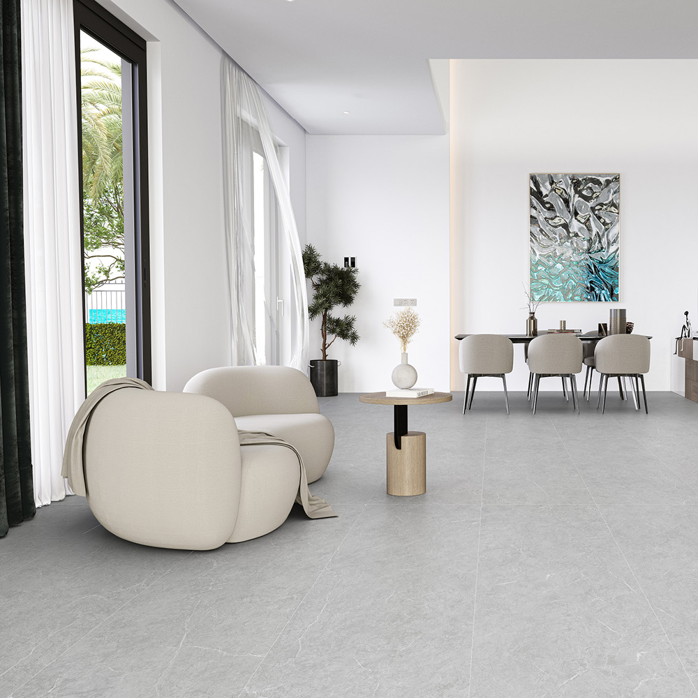 بلاط بورسلان مزجج بنقشة حجرية ريفية 251-13692، 60×120×1.0، أوريكس مطفي فاتح