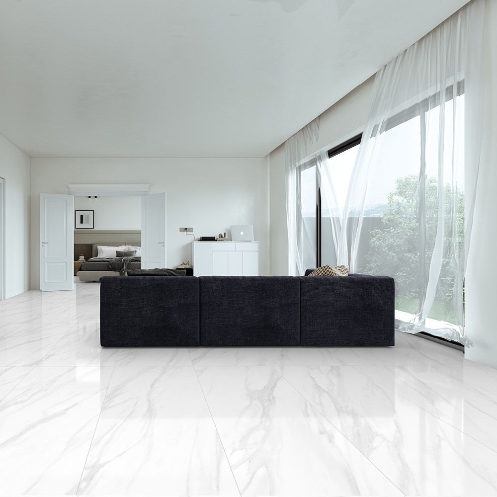 بلاط بورسلان مزجج بنقشة ستاتواريو 251-13704، 60×120×1.0، أوريكس لامع فاتح