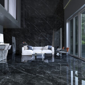 Black Marble Glazed Porcelain  821-14459, 80x160x1.0 Oryx Glos Pol D